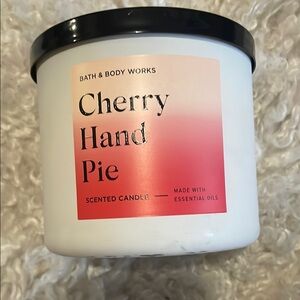 Bath & Body Works Cherry Hand Pie Scented Candle - White and Red